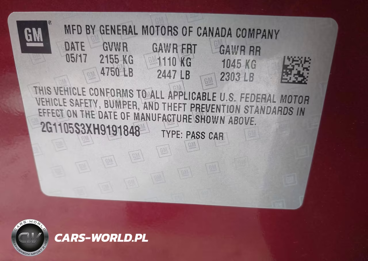 2017 Chevrolet Impala 1Lt VIN:2G1105S3XH9191848 - 9