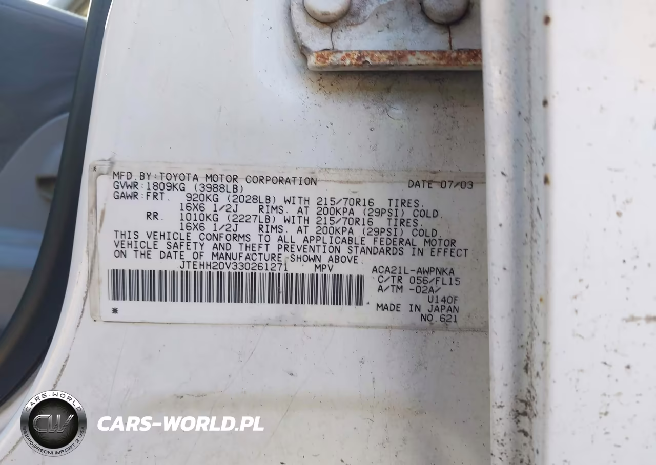 2003 Toyota Rav4 VIN:JTEHH20V330261271 - 9
