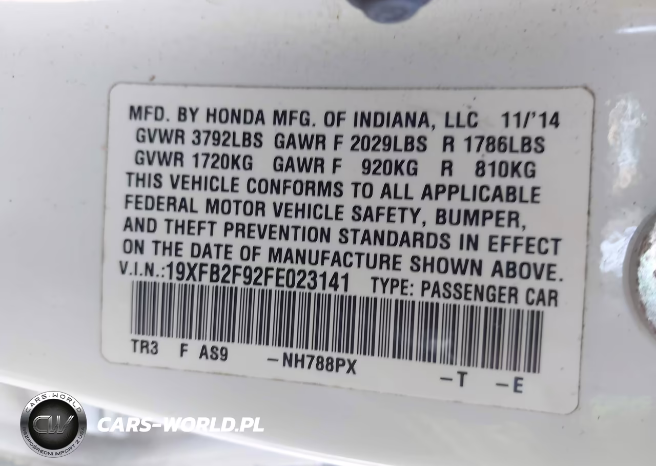 2015 Honda Civic Ex-L VIN:19XFB2F92FE023141 - 9