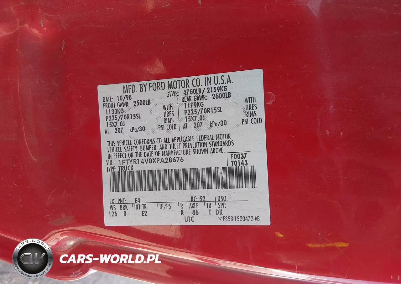 1999 Ford Ranger Xl-Xlt VIN:1FTYR14V0XPA28676 - 9