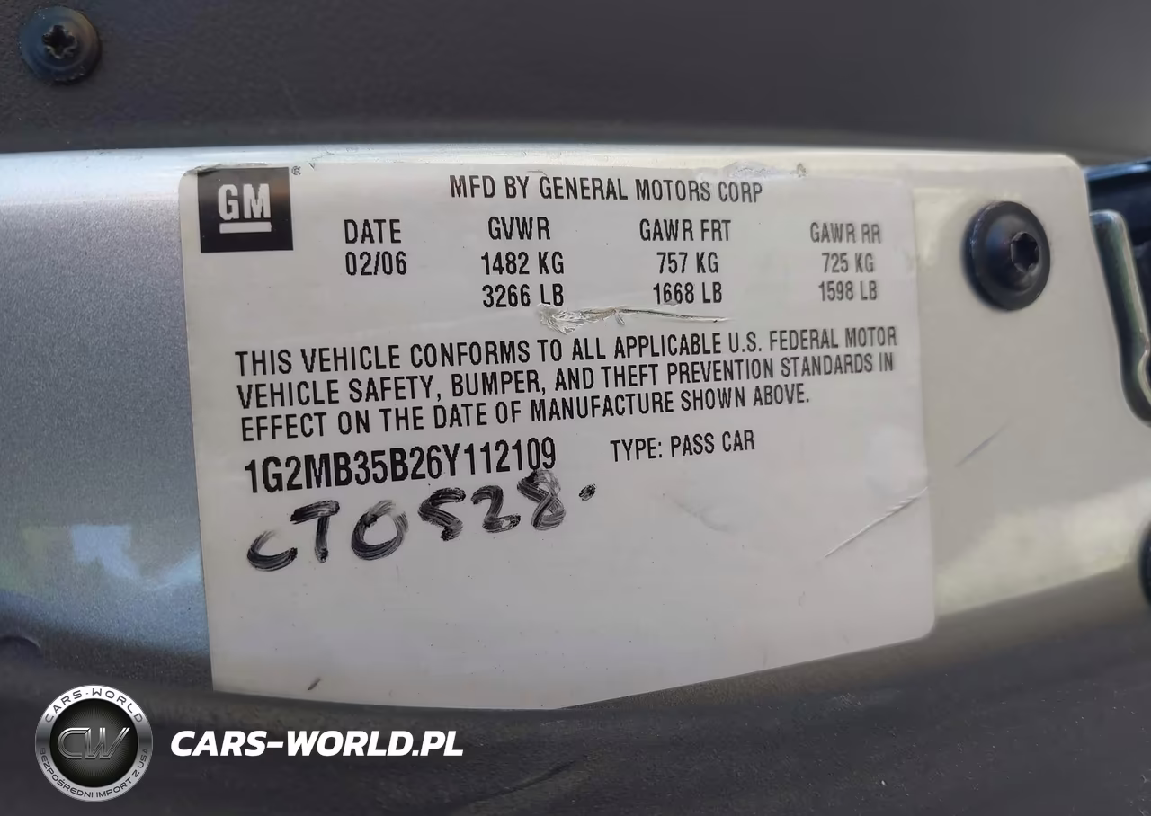 2006 Pontiac Solstice VIN:1G2MB35B26Y112109 - 9