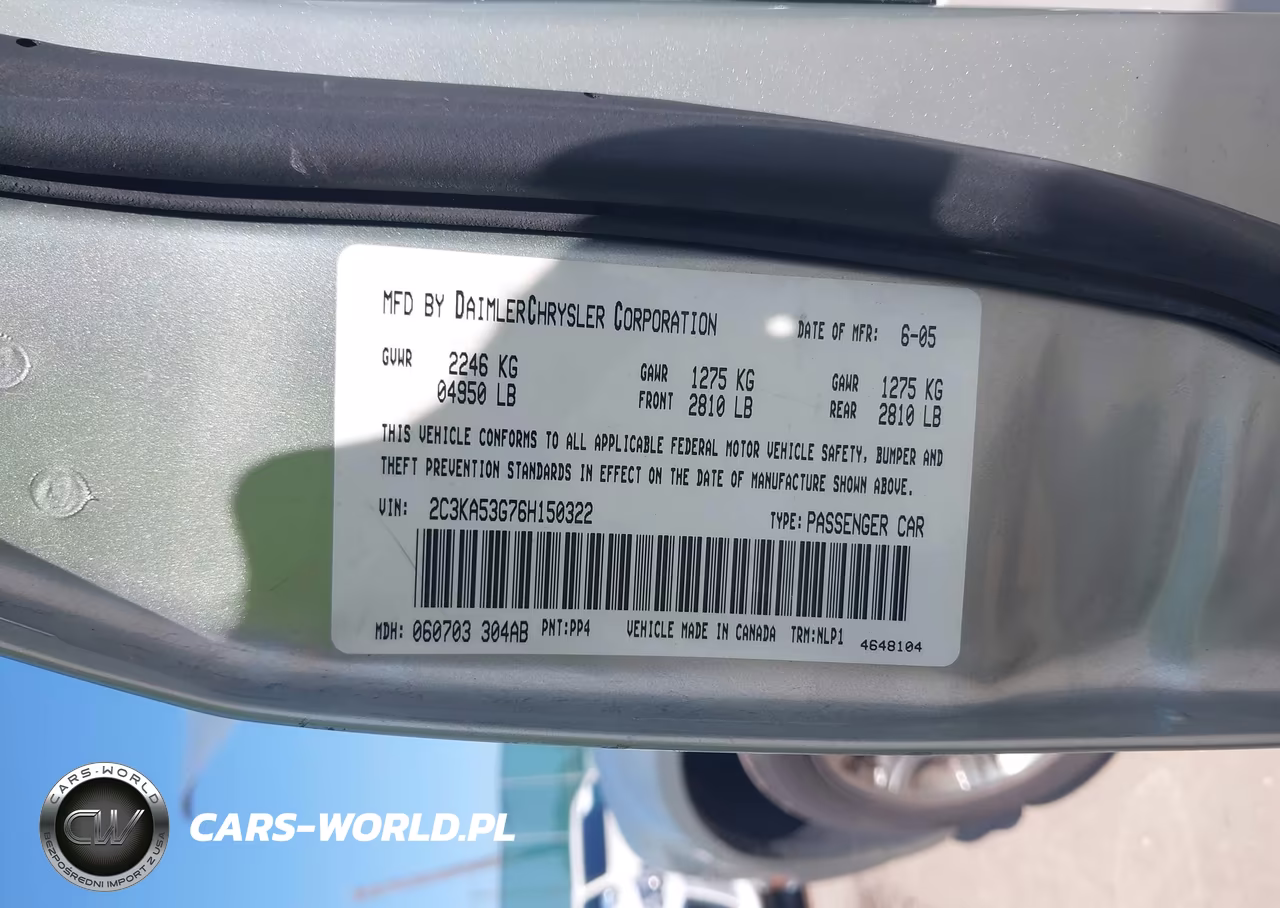 2006 Chrysler 300 Touring VIN:2C3KA53G76H150322 - 9
