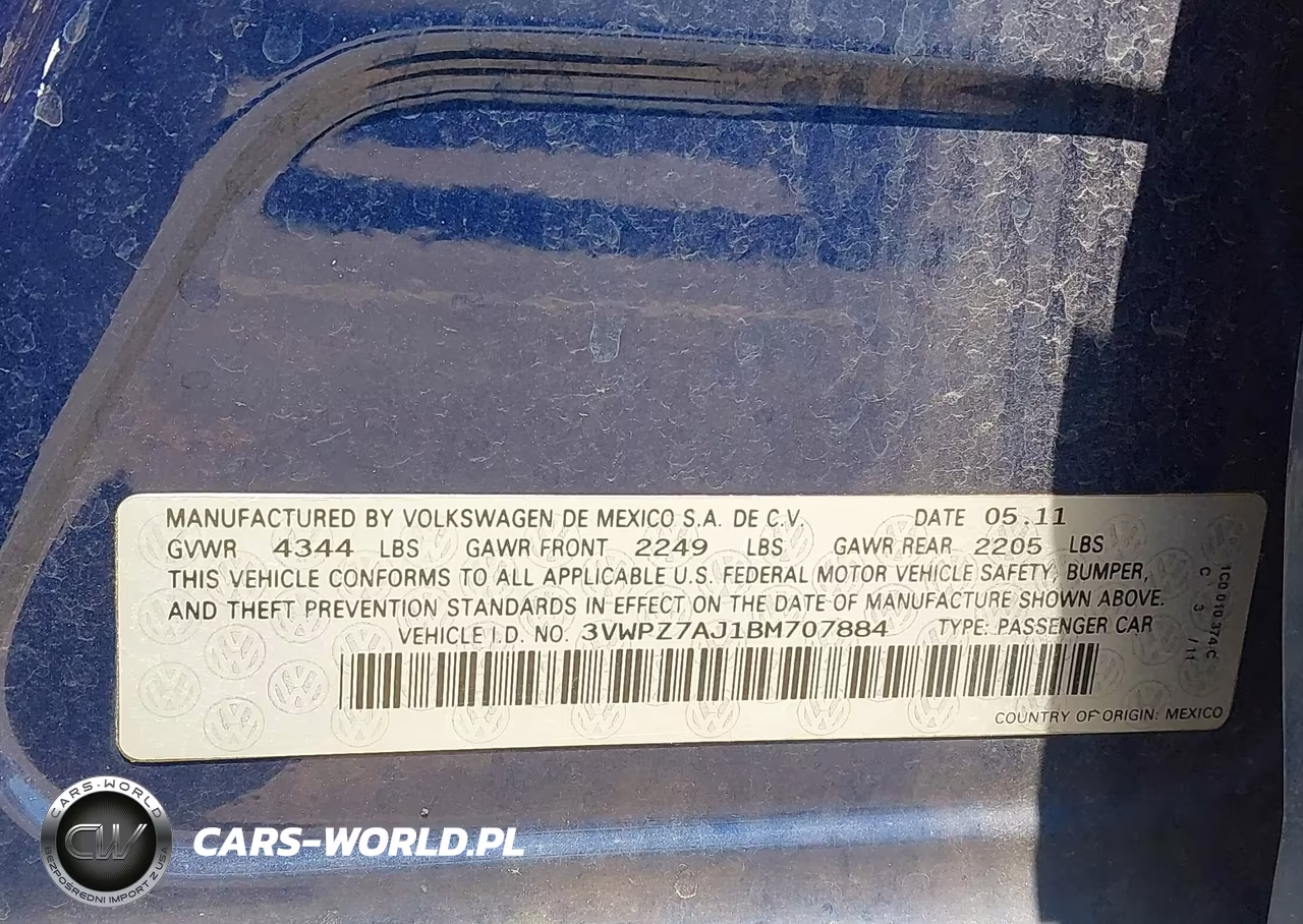 2011 Volkswagen Jetta Sportwagen 2.5L Se VIN:3VWPZ7AJ1BM707884 - 9