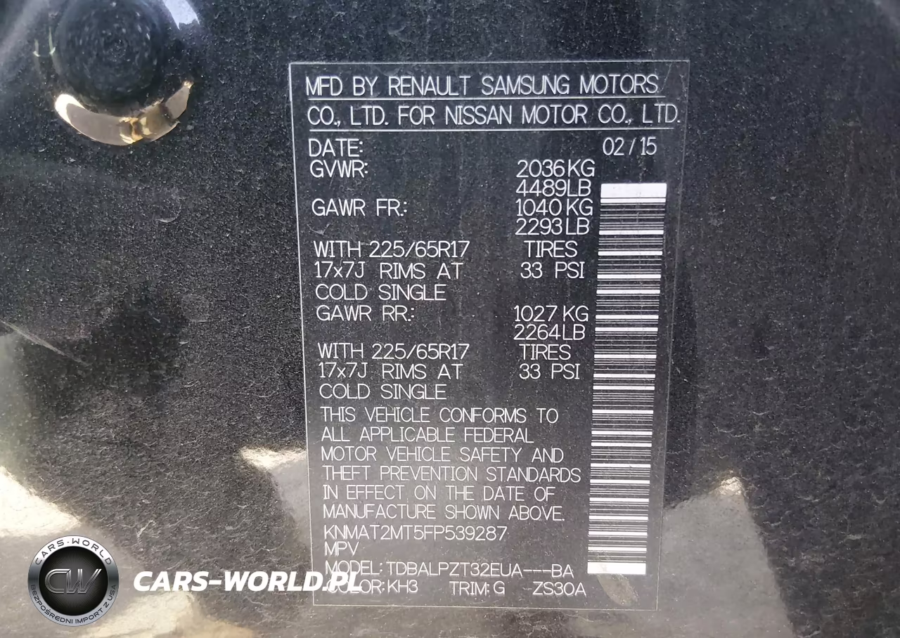 2015 Nissan Rogue S VIN:KNMAT2MT5FP539287 - 9