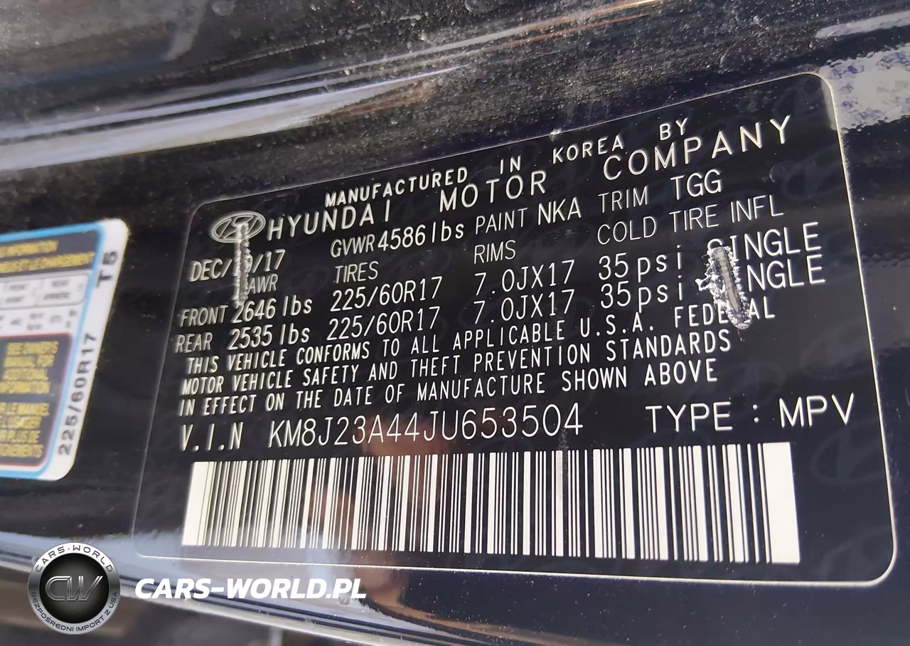 2018 Hyundai Tucson Se VIN:KM8J23A44JU653504 - 9
