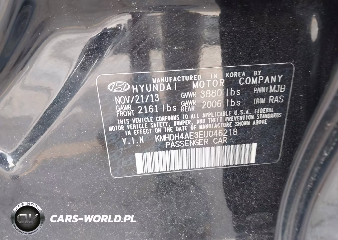 2014 Hyundai Elantra Limited VIN:KMHDH4AE3EU046218 - 9