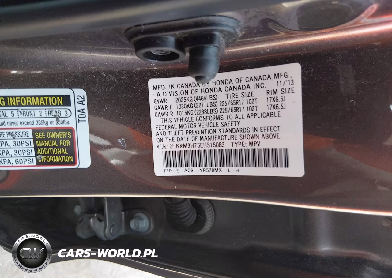 2014 Honda Cr-V Ex-L VIN:2HKRM3H75EH515083 - 9