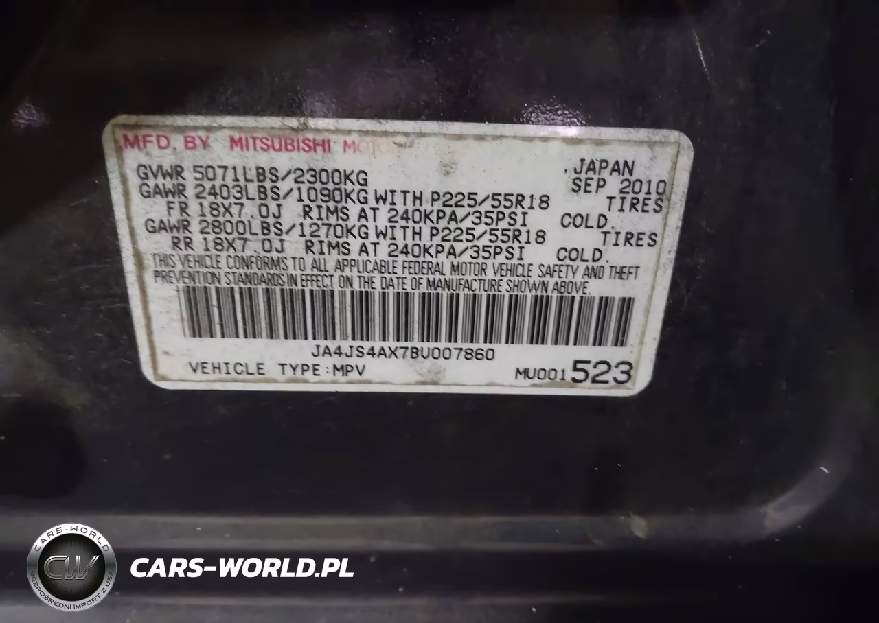 2011 Mitsubishi Outlander Xls VIN:JA4JS4AX7BU007860 - 9
