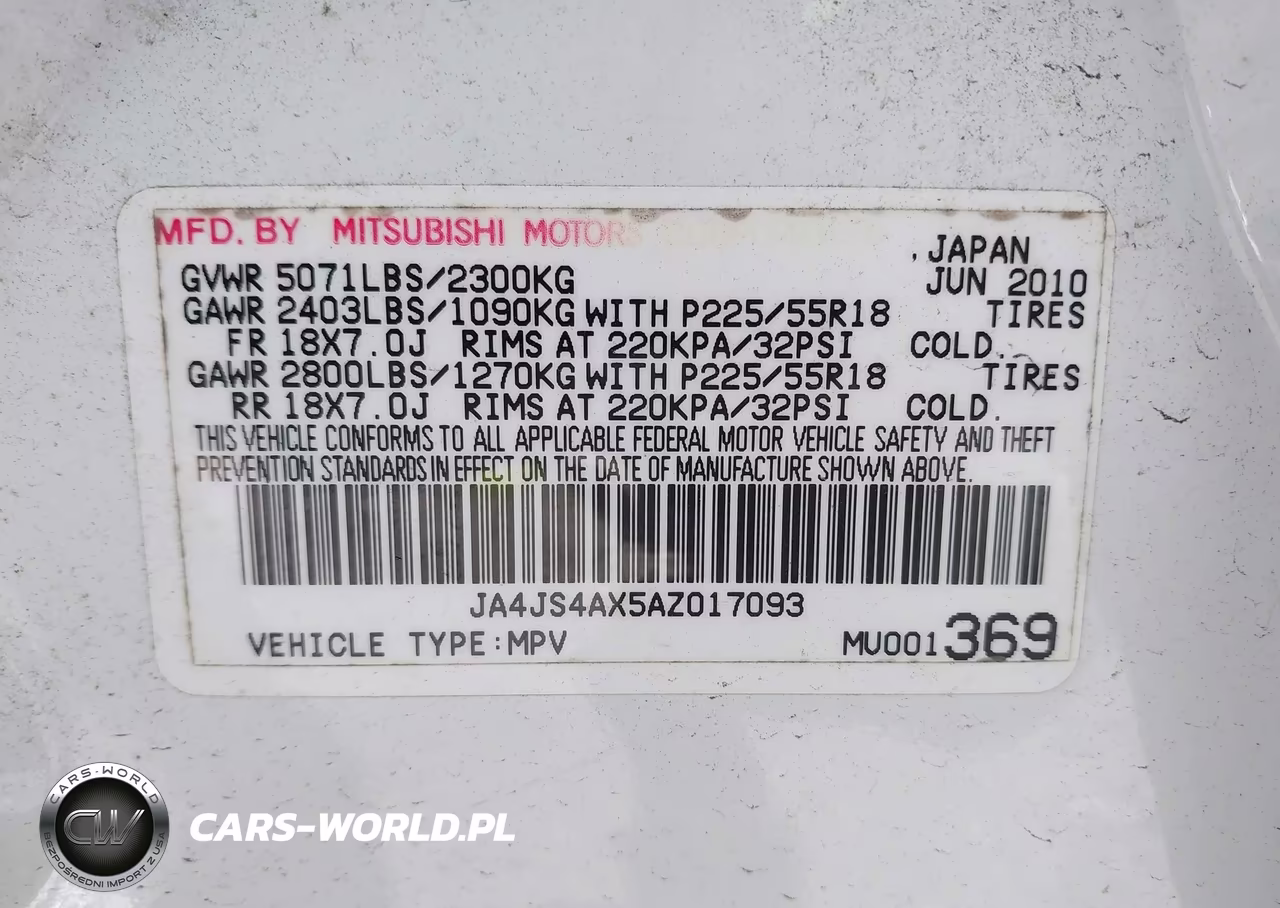 2010 Mitsubishi Outlander Xls VIN:JA4JS4AX5AZ017093 - 9