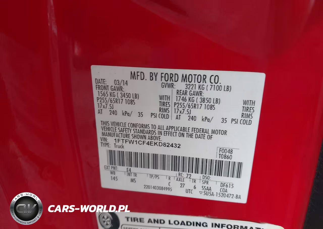 2014 Ford F-150 Xlt VIN:1FTFW1CF4EKD82432 - 9