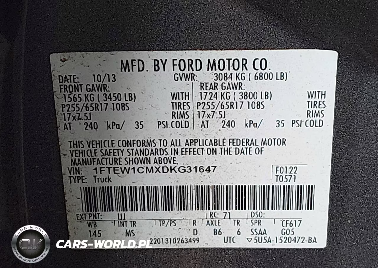 2013 Ford F-150 Xlt VIN:1FTEW1CMXDKG31647 - 9