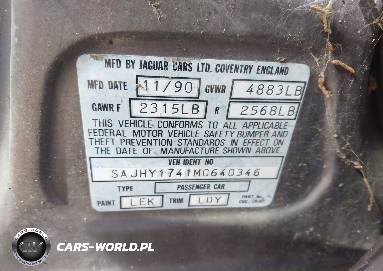 1991 Jaguar Xj6 Sovereign VIN:SAJHY1741MC640346 - 9