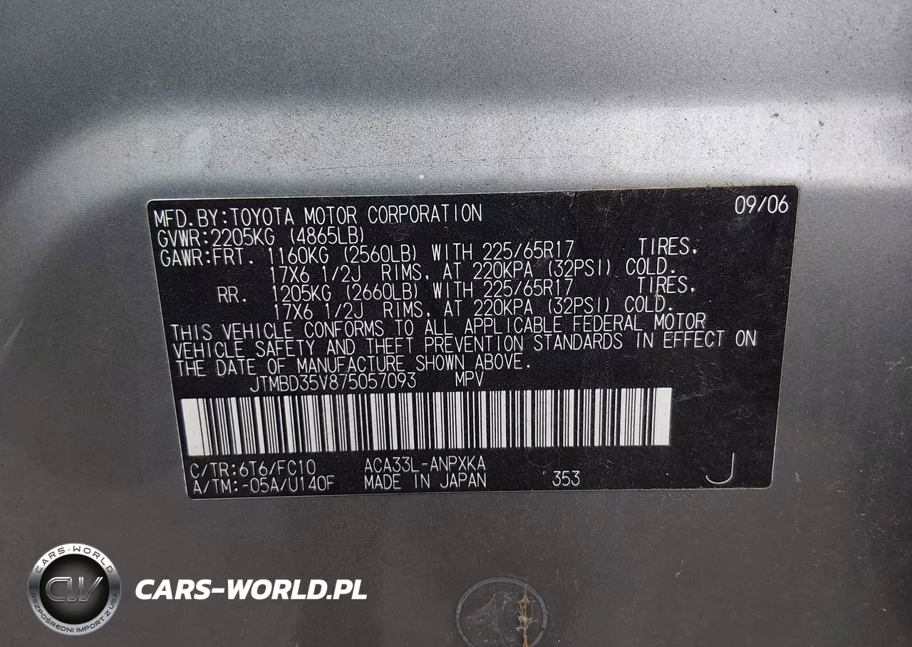 2007 Toyota Rav4 VIN:JTMBD35V875057093 - 9