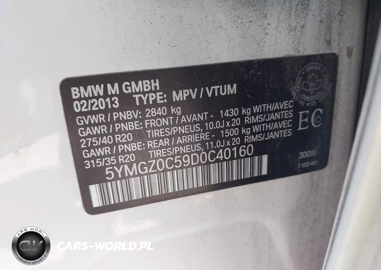 2013 BMW X6 M VIN:5YMGZ0C59D0C40160 - 9