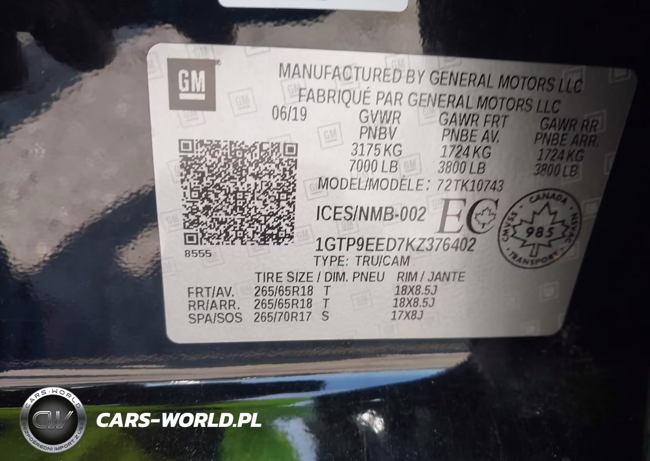 2019 GMC Sierra 1500 At4 VIN:1GTP9EED7KZ376402 - 9