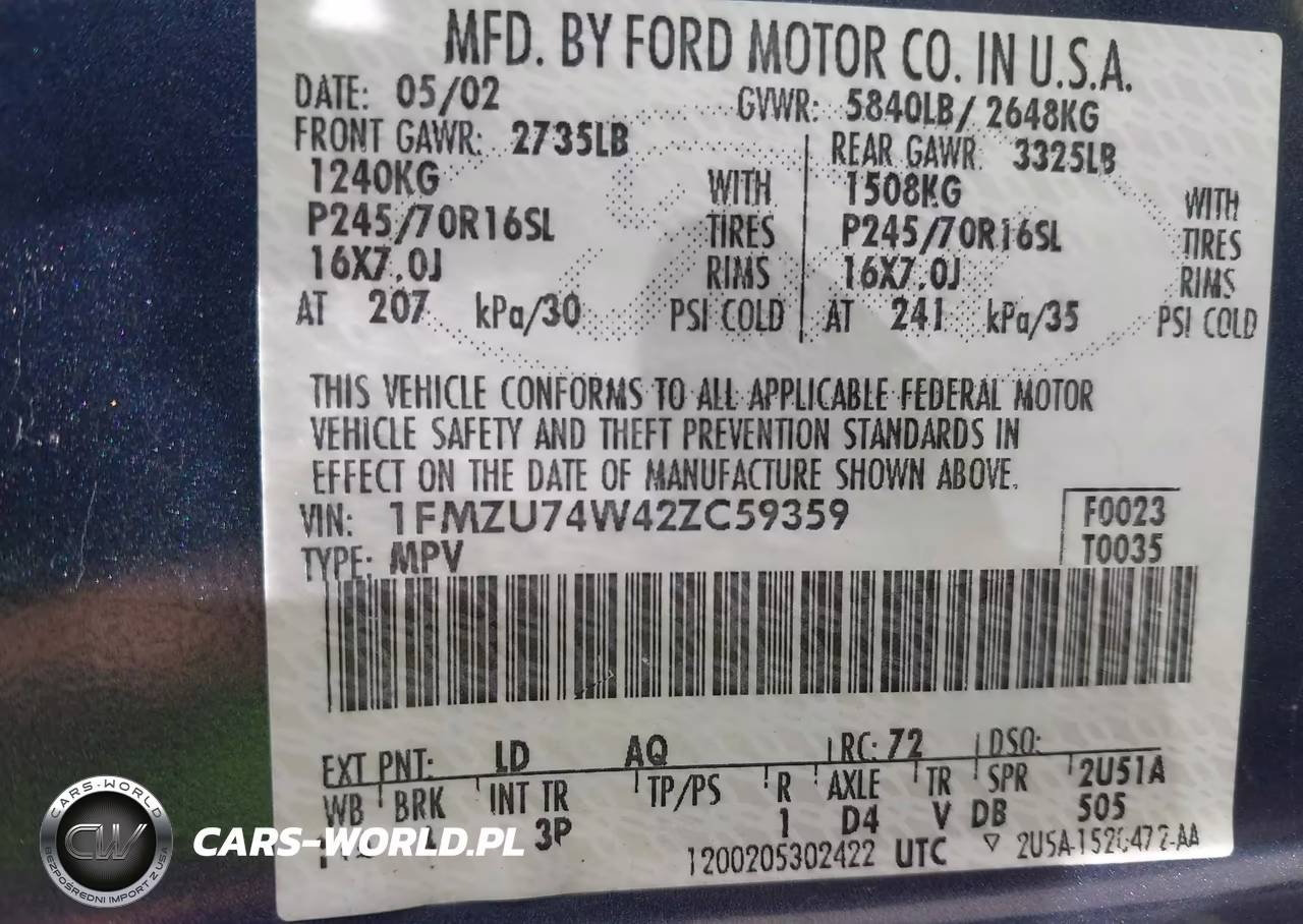 2002 Ford Explorer Eddie Bauer VIN:1FMZU74W42ZC59359 - 9