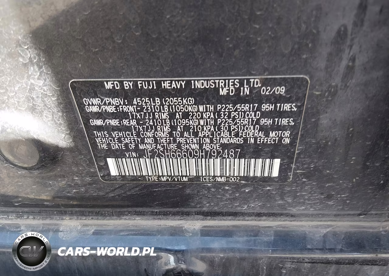2009 Subaru Forester 2.5Xt Limited VIN:JF2SH66609H792487 - 9