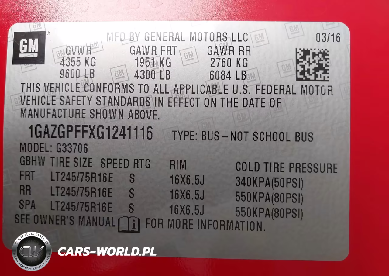 2016 Chevrolet Express 3500 Lt VIN:1GAZGPFFXG1241116 - 9