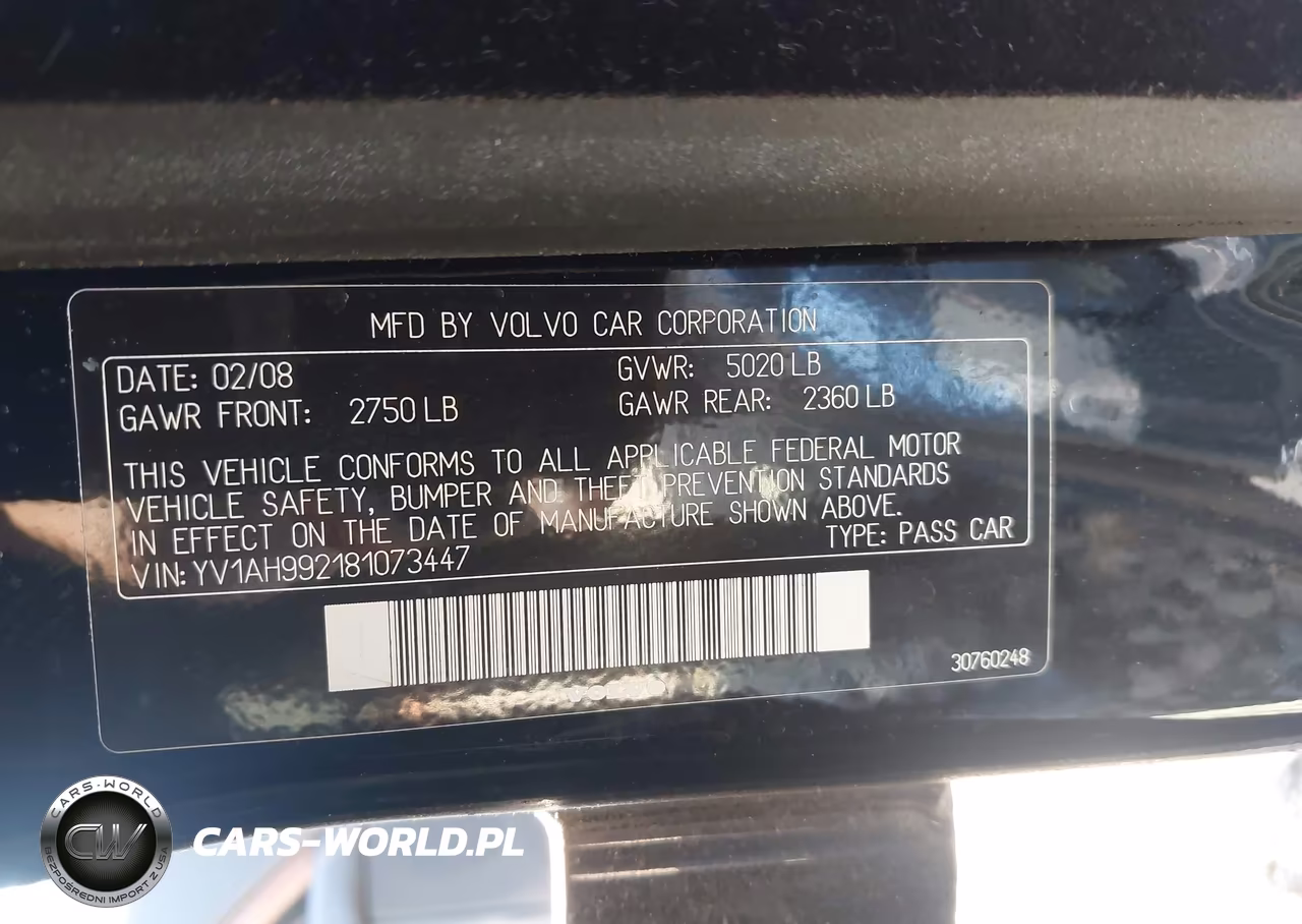 2008 Volvo S80 3.0L Turbo VIN:YV1AH992181073447 - 9
