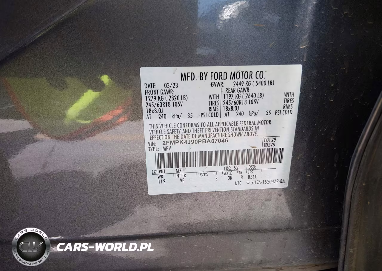 2023 Ford Edge Sel VIN:2FMPK4J90PBA07046 - 9