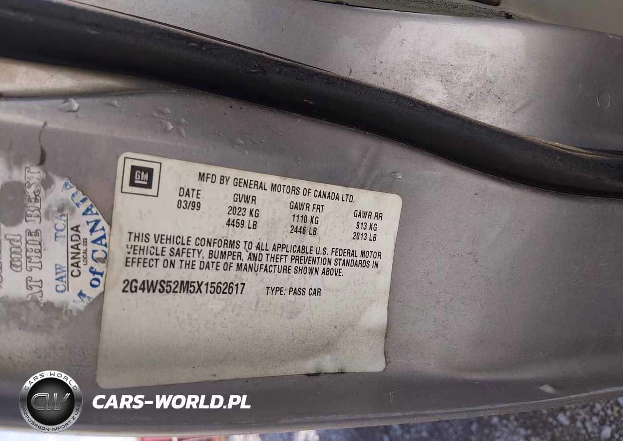1999 Buick Century Custom VIN:2G4WS52M5X1562617 - 9