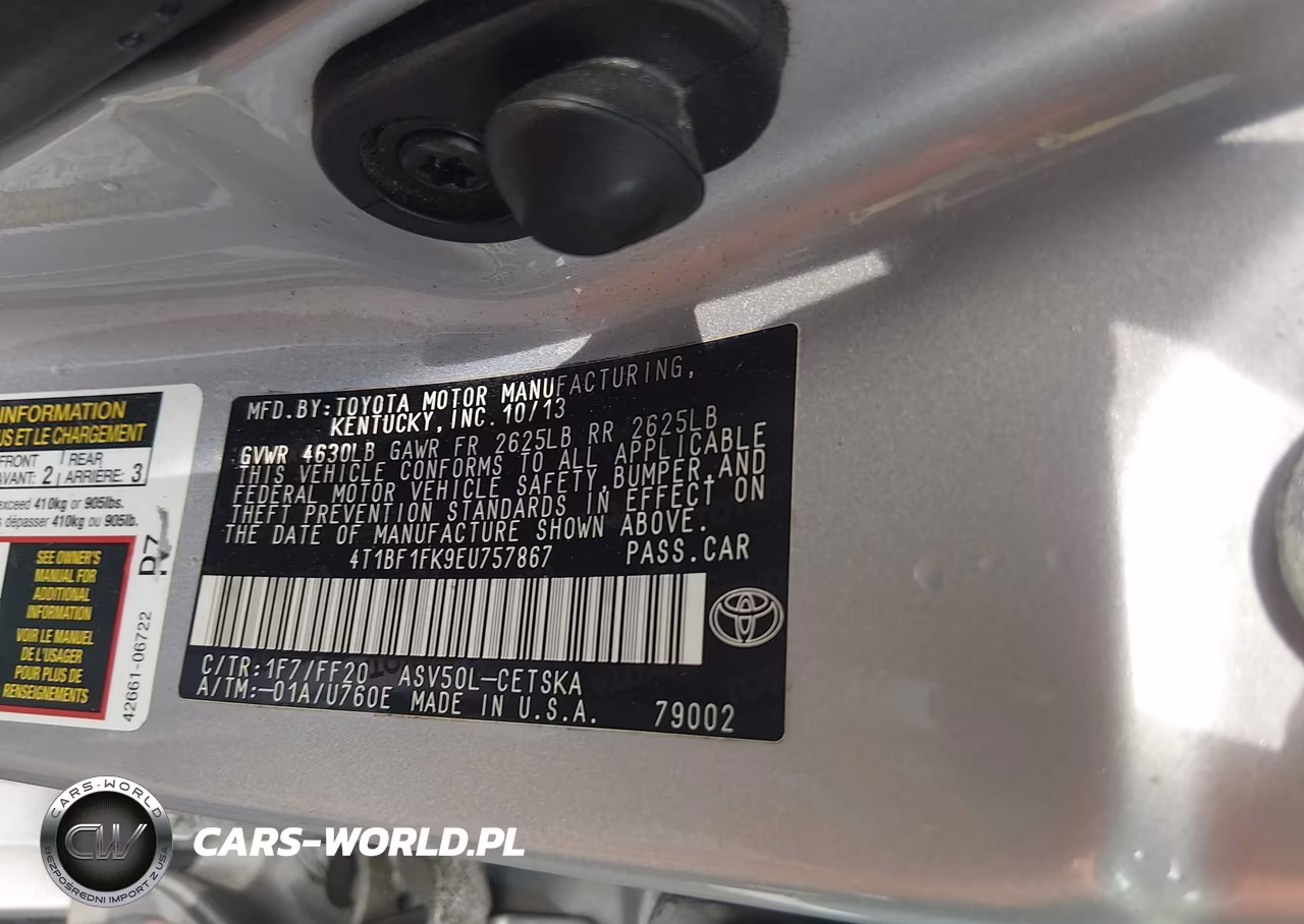 2014 Toyota Camry Se VIN:4T1BF1FK9EU757867 - 9
