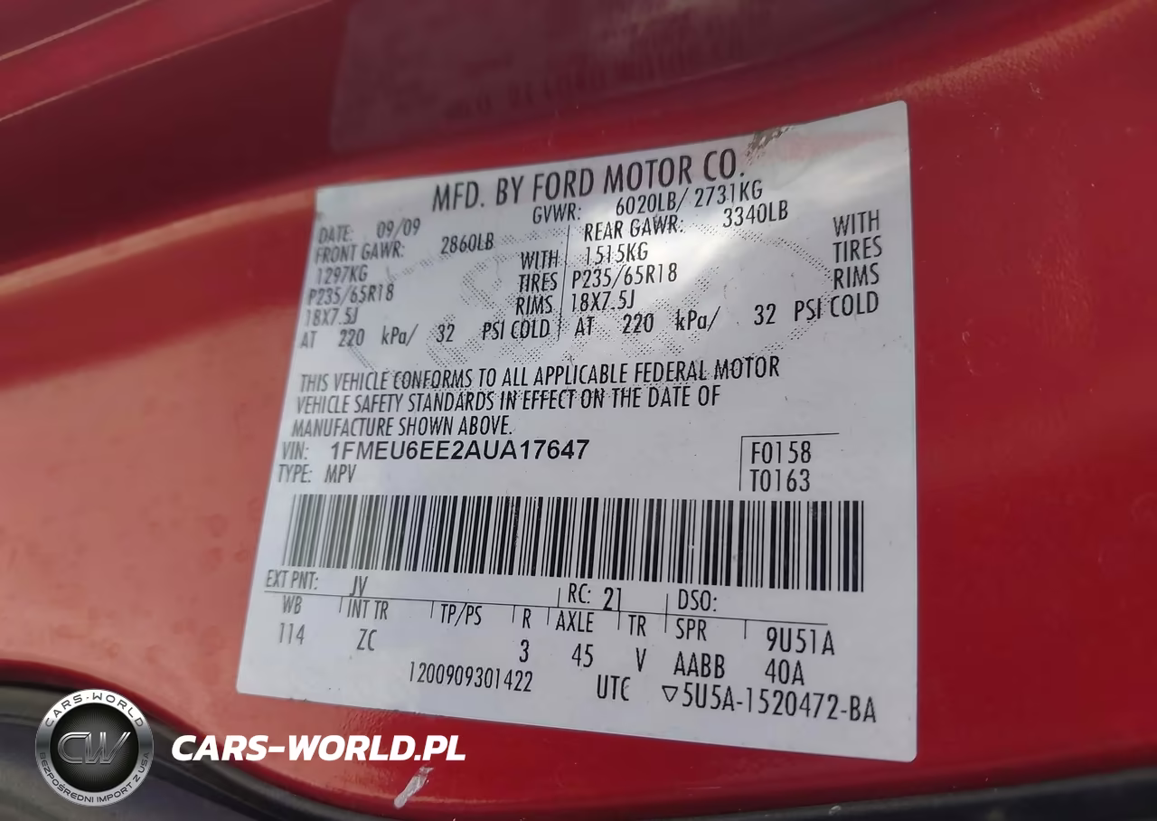 2010 Ford Explorer Eddie Bauer VIN:1FMEU6EE2AUA17647 - 9