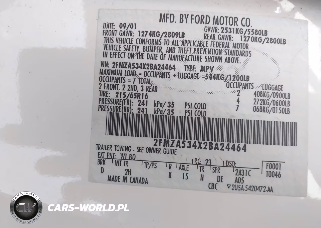 2002 Ford Windstar Sel VIN:2FMZA534X2BA24464 - 9