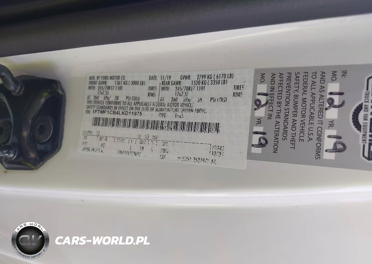 2020 Ford F-150 Xl VIN:1FTMF1CB4LKD11975 - 9