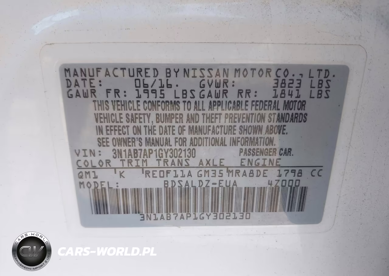 2016 Nissan Sentra Sv VIN:3N1AB7AP1GY302130 - 9