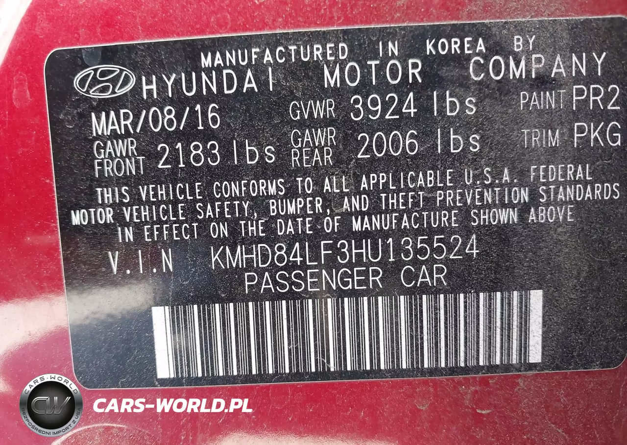 2017 Hyundai Elantra Limited VIN:KMHD84LF3HU135524 - 9
