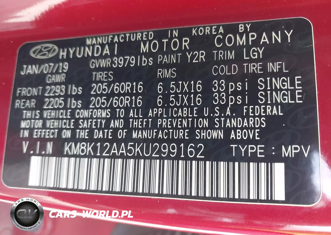 2019 Hyundai Kona Se VIN:KM8K12AA5KU299162 - 9