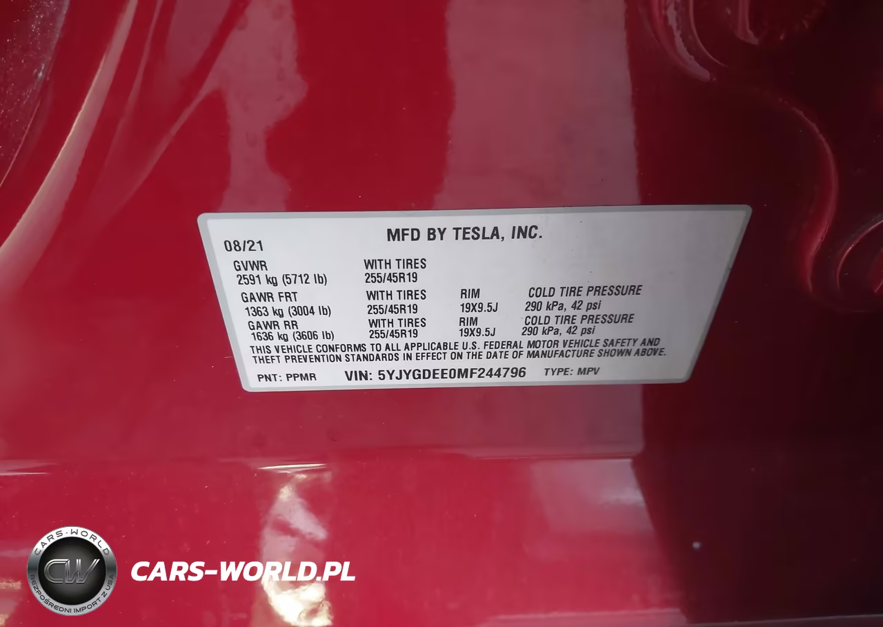 2021 Tesla Model Y Long Range Dual Motor All-Wheel Drive VIN:5YJYGDEE0MF244796 - 9