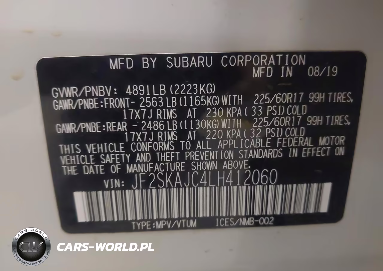 2020 Subaru Forester Premium VIN:JF2SKAJC4LH412060 - 9
