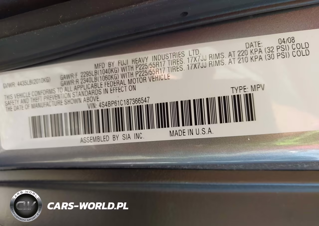 2008 Subaru Outback 2.5I-2.5I L.l. Bean Edition VIN:4S4BP61C187366547 - 9