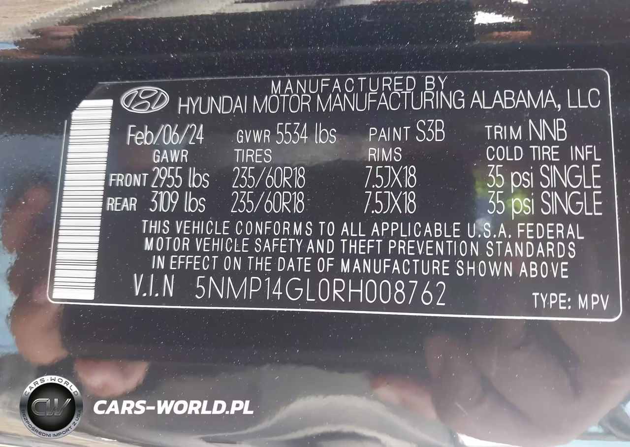 2024 Hyundai Santa Fe Se VIN:5NMP14GL0RH008762 - 9