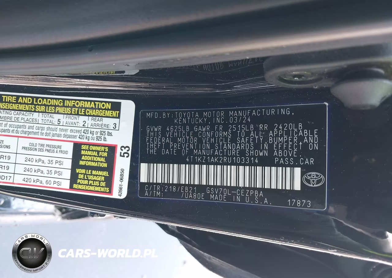 2024 Toyota Camry Trd V6 VIN:4T1KZ1AK2RU103314 - 9