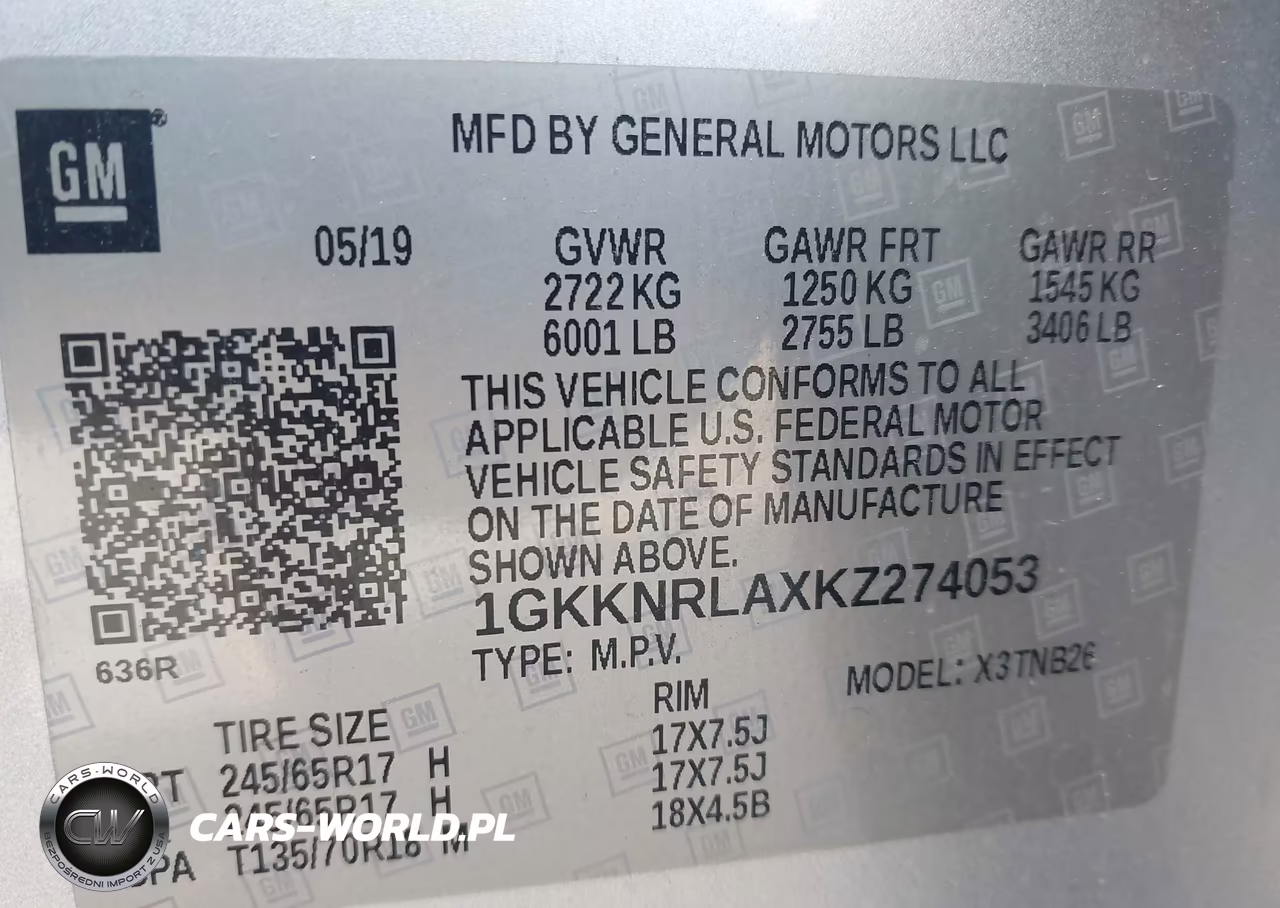 2019 GMC Acadia Sle-1 VIN:1GKKNRLAXKZ274053 - 9