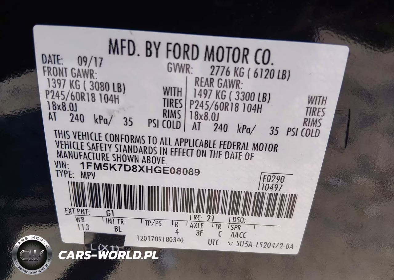 2017 Ford Explorer Xlt VIN:1FM5K7D8XHGE08089 - 9