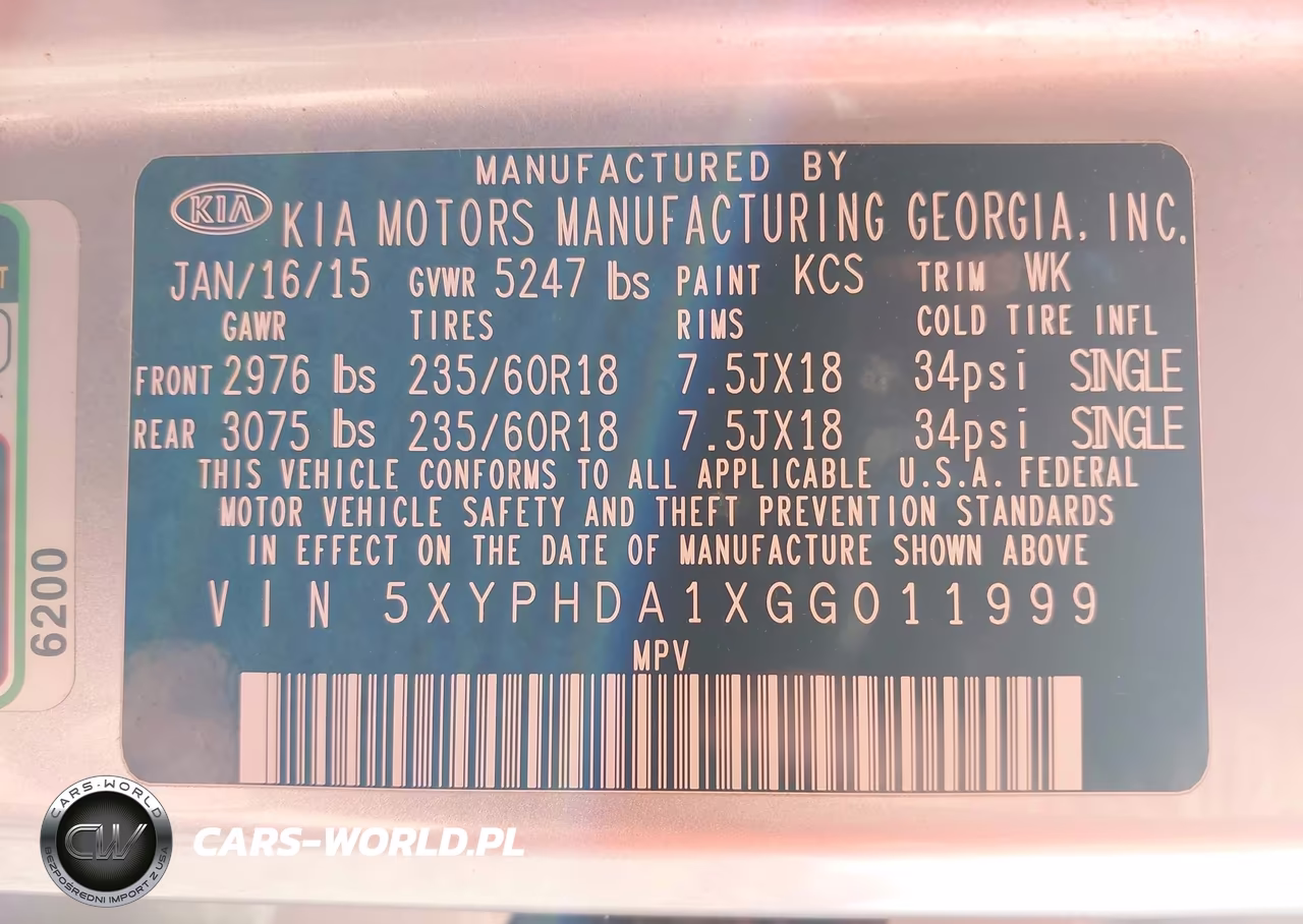 2016 Kia Sorento 2.0T Ex VIN:5XYPHDA1XGG011999 - 9