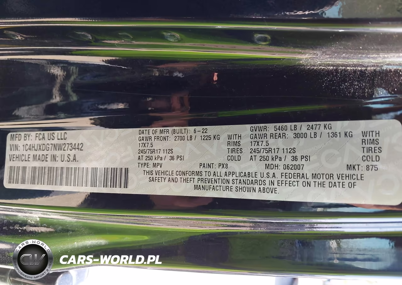 2022 Jeep Wrangler Unlimited Sport S 4X4 VIN:1C4HJXDG7NW273442 - 9