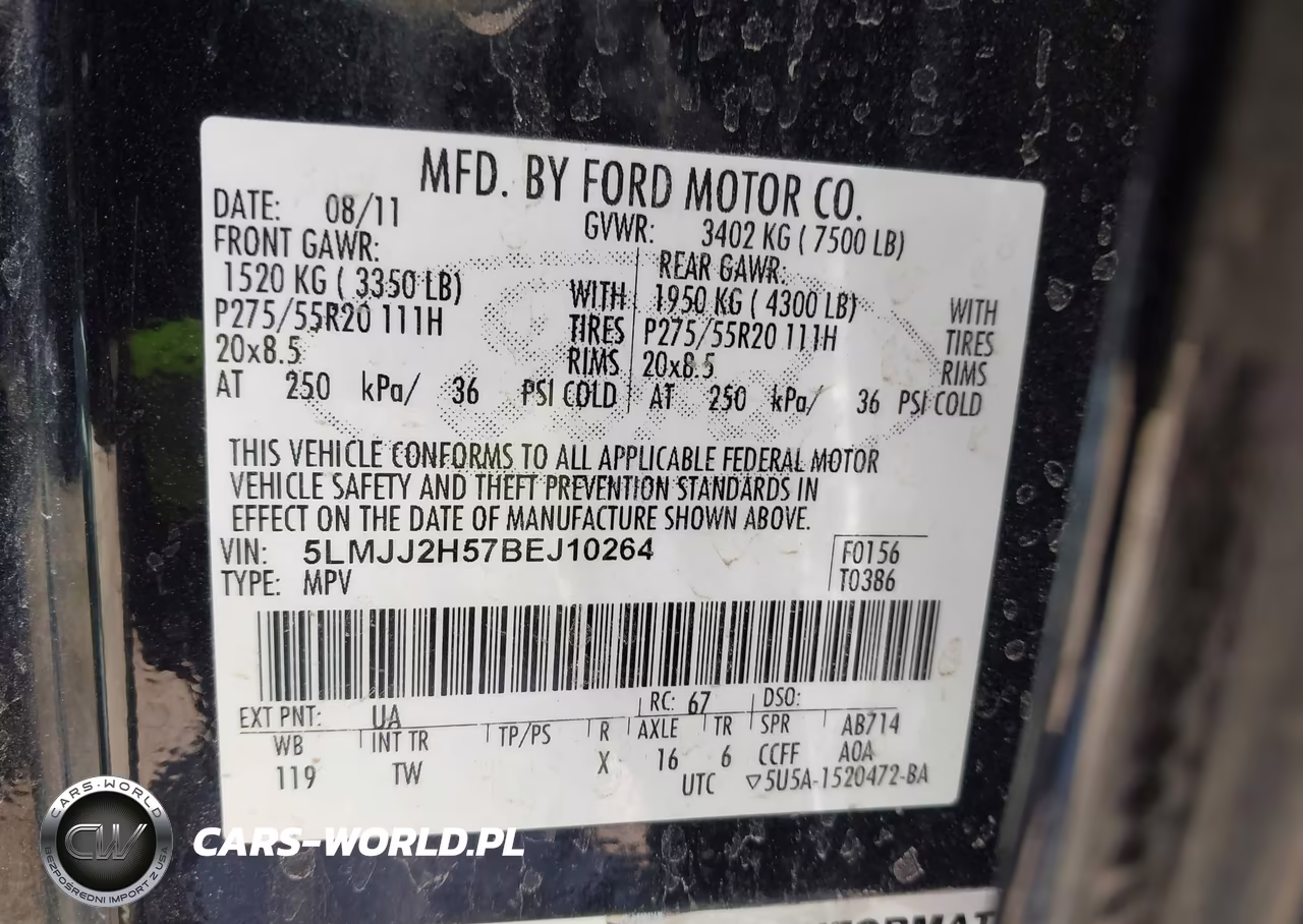 2011 Lincoln Navigator VIN:5LMJJ2H57BEJ10264 - 9
