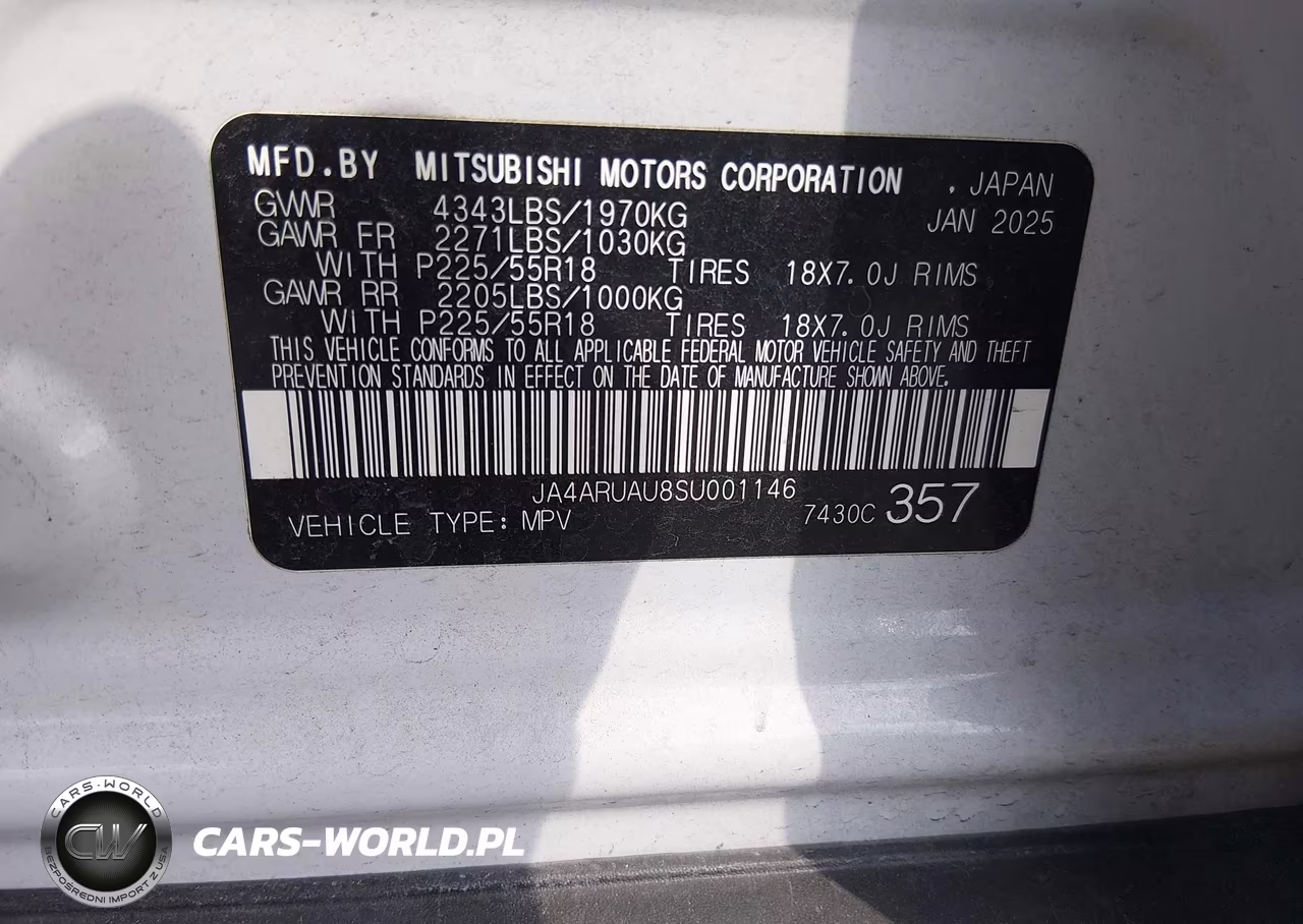 2025 Mitsubishi Outlander Sport 2.0 Le Awc VIN:JA4ARUAU8SU001146 - 9