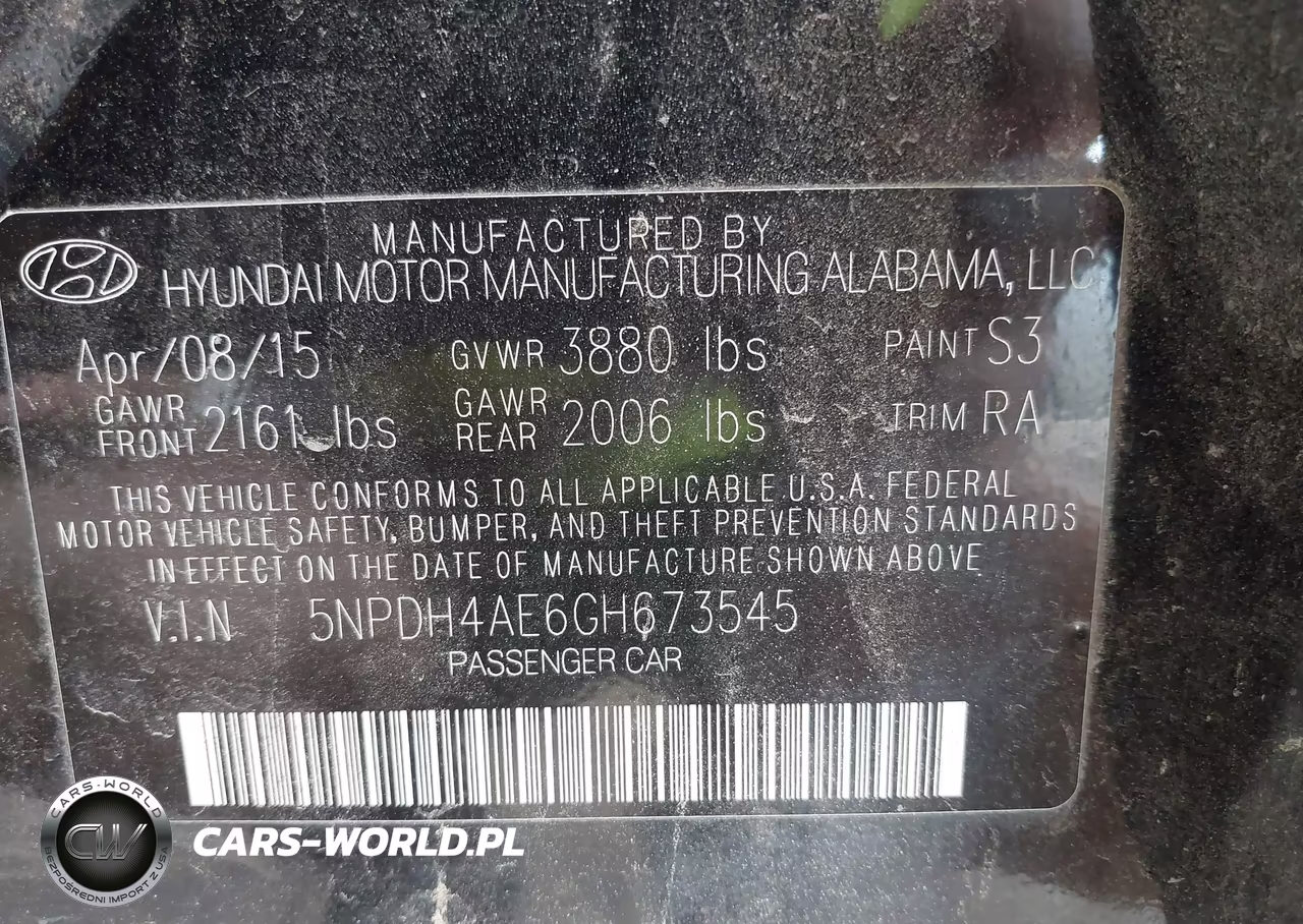 2016 Hyundai Elantra Se VIN:5NPDH4AE6GH673545 - 9