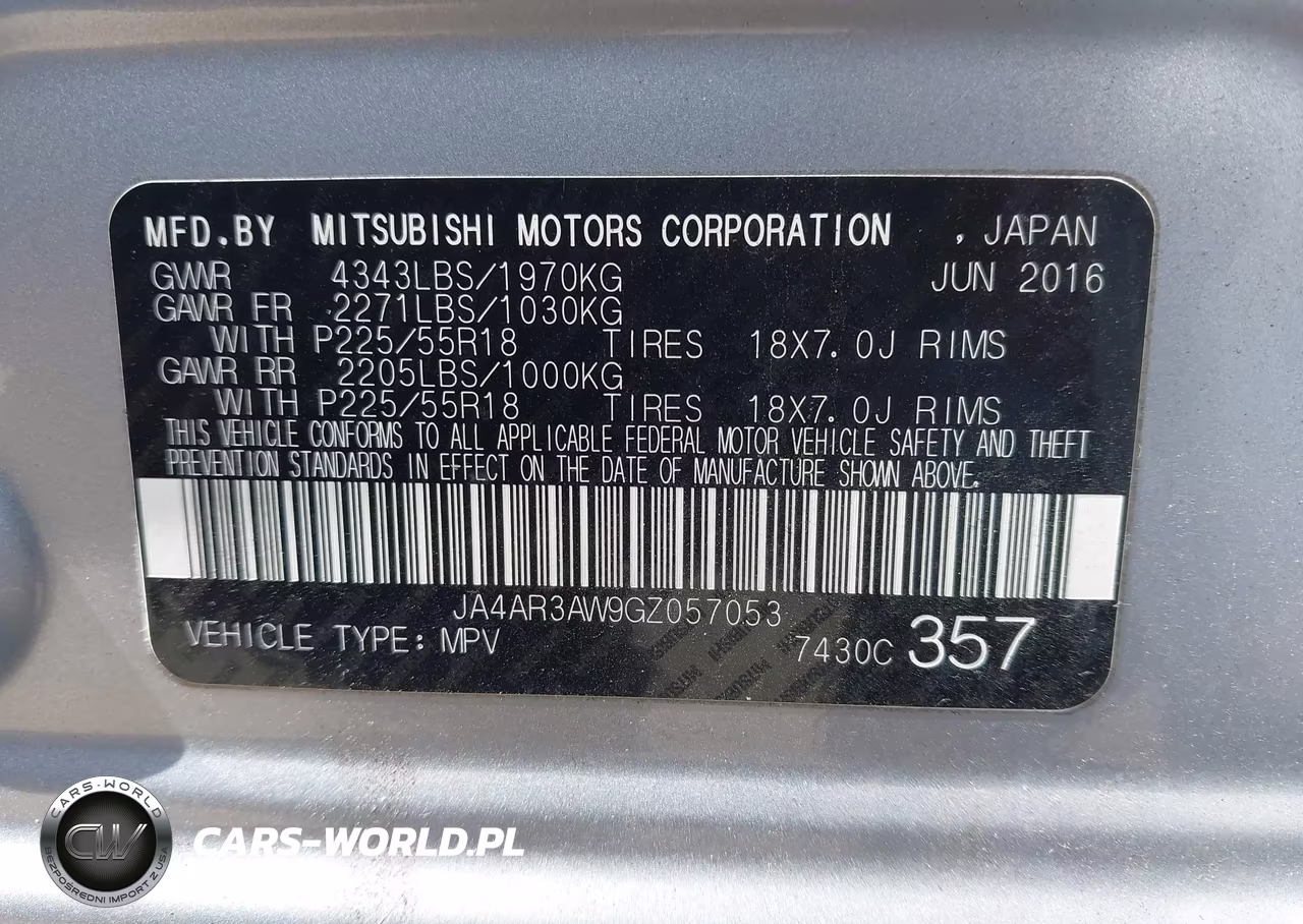2016 Mitsubishi Outlander Sport 2.4 Es VIN:JA4AR3AW9GZ057053 - 9