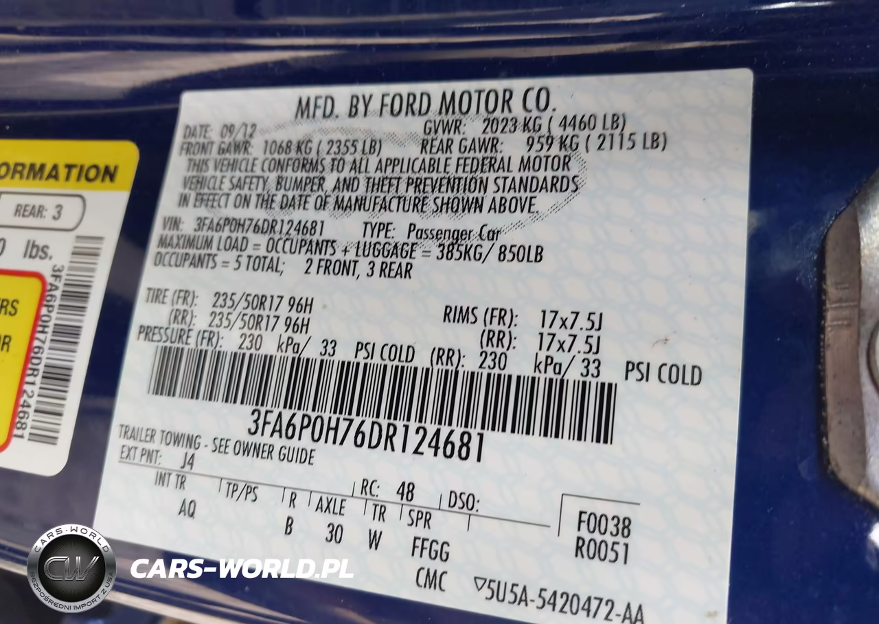 2013 Ford Fusion Se VIN:3FA6P0H76DR124681 - 9