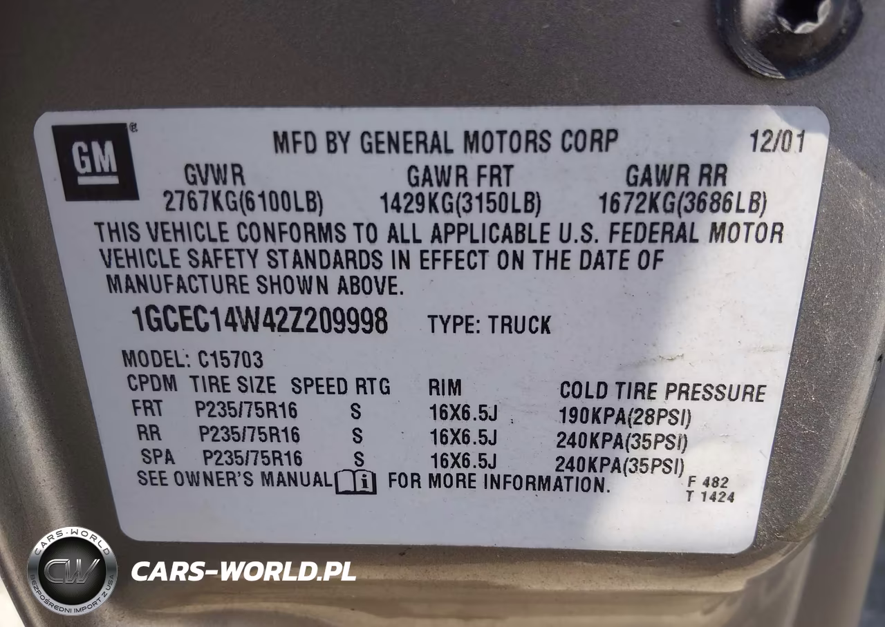 2002 Chevrolet Silverado 1500 VIN:1GCEC14W42Z209998 - 8