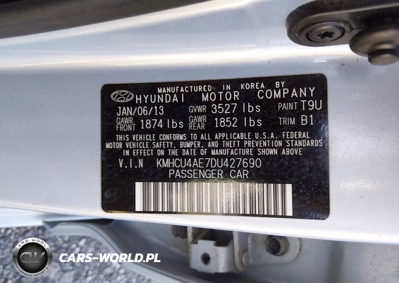 2013 Hyundai Accent Gls VIN:KMHCU4AE7DU427690 - 9