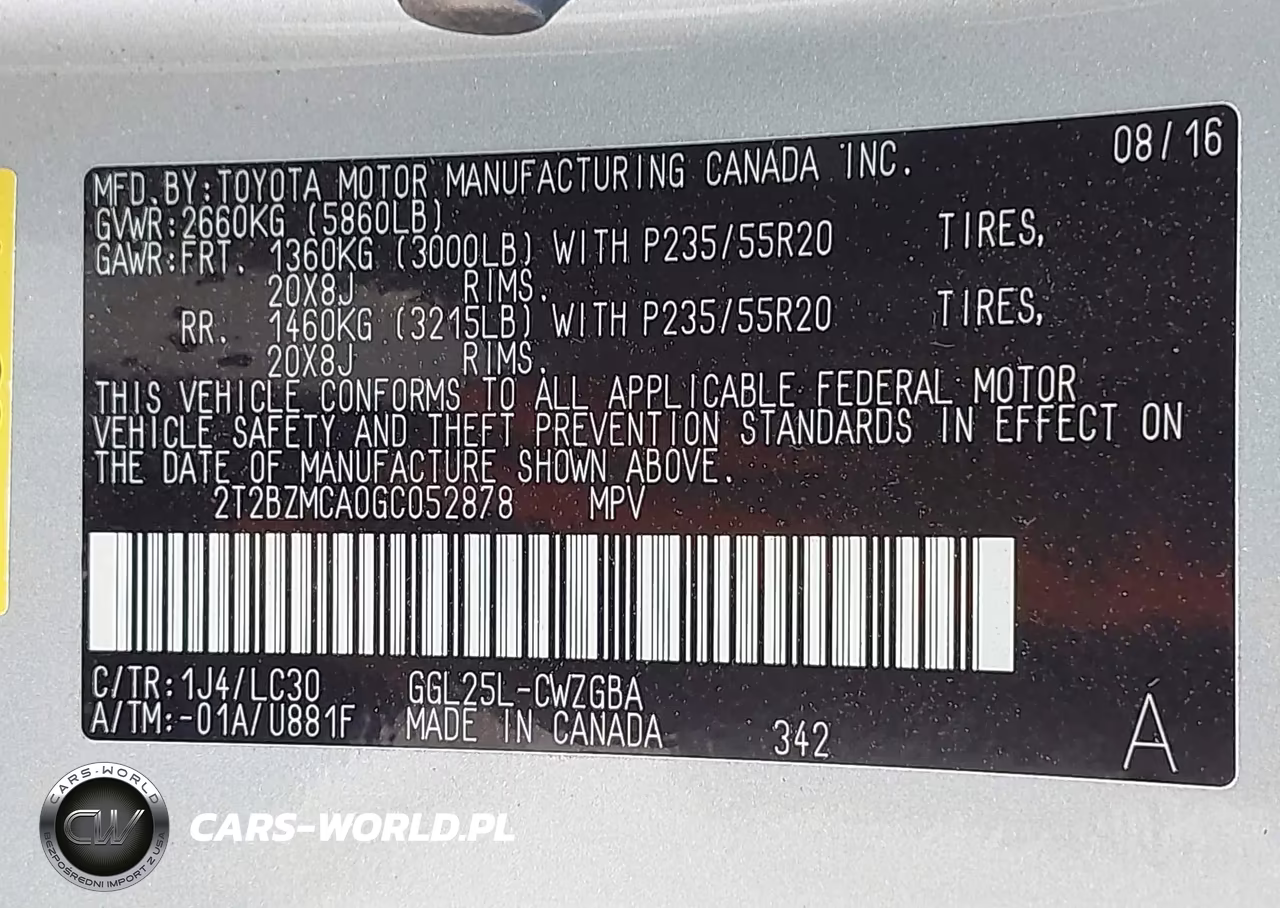 2016 Lexus Rx 350 F Sport VIN:2T2BZMCA0GC052878 - 9