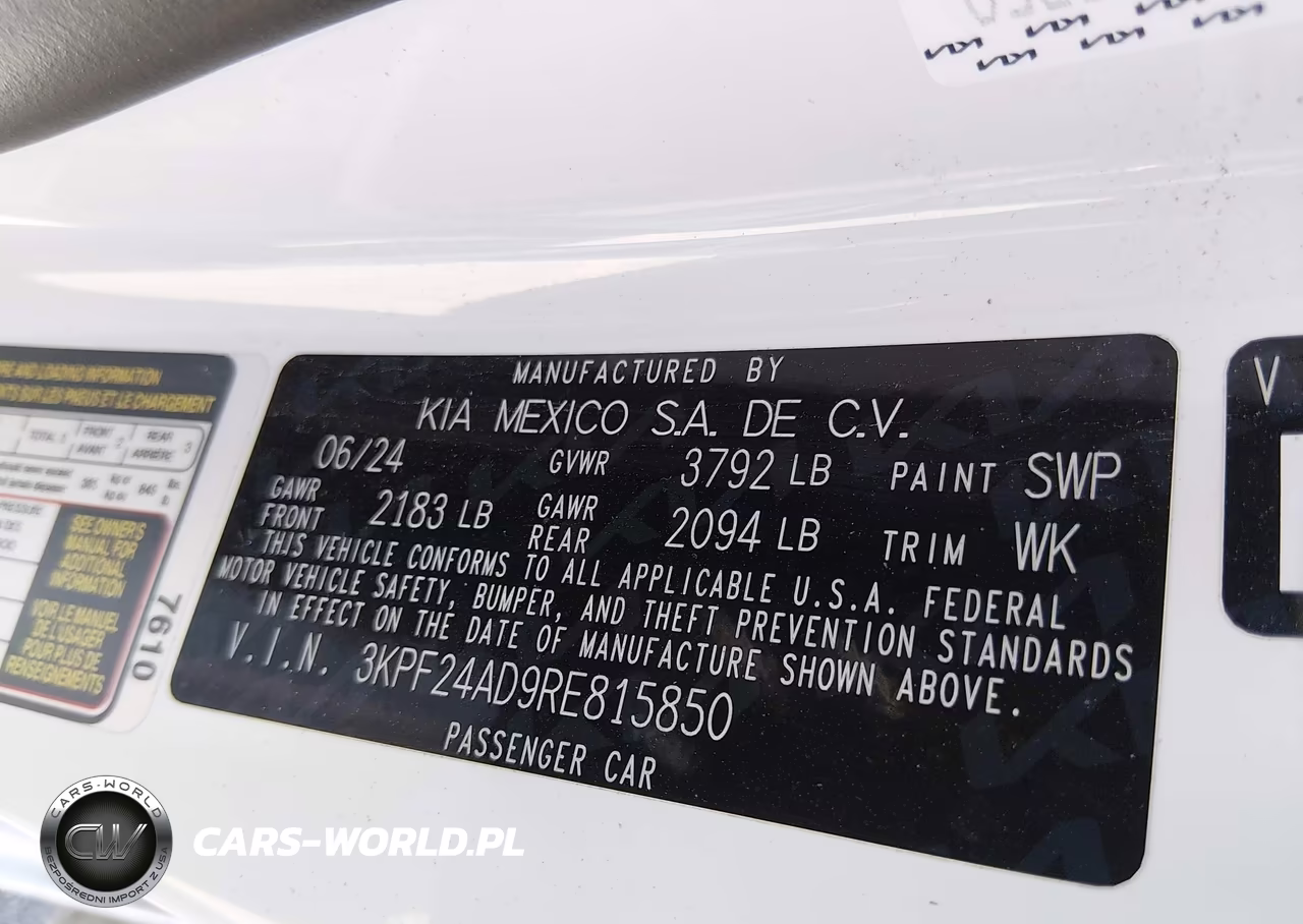 2024 Kia Forte Lxs VIN:3KPF24AD9RE815850 - 9